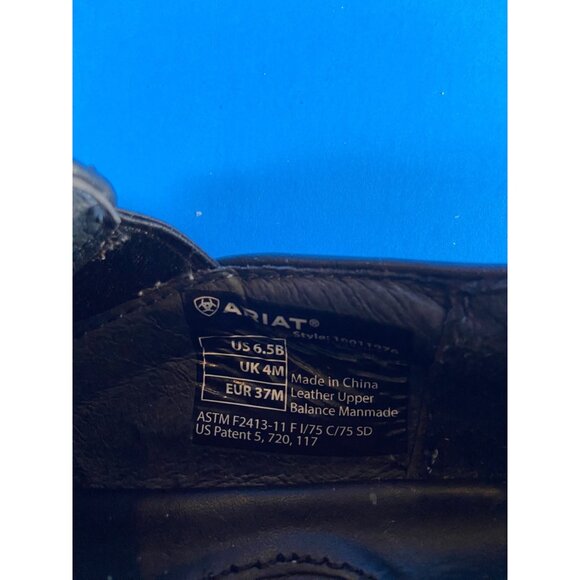 Women Ariat Clogs Mule US 6.5B Slip & Oil Resist Blk Leather Slip-On Work Shoes - Picture 4 of 11